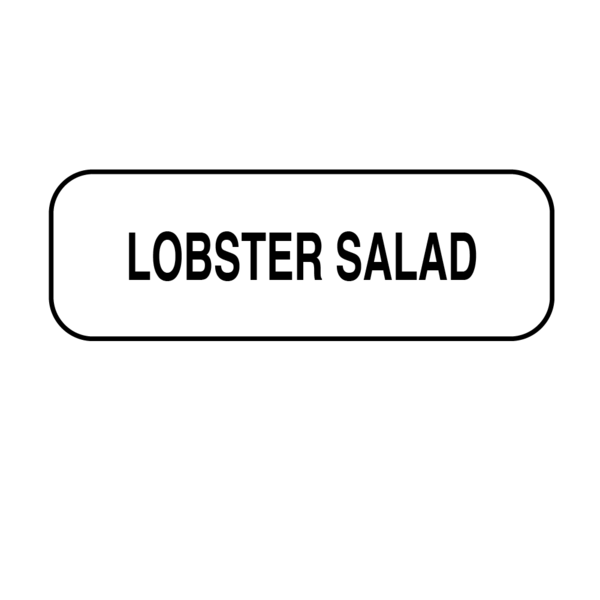 Nevs Lobster Salad Label 1/2" x 1-1/2" DIET-307